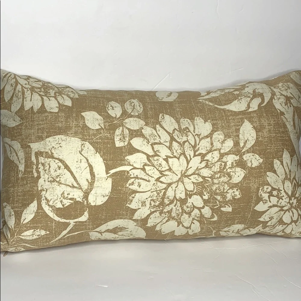 Cotton Floral Pillow‎ with Down Pillow Insert